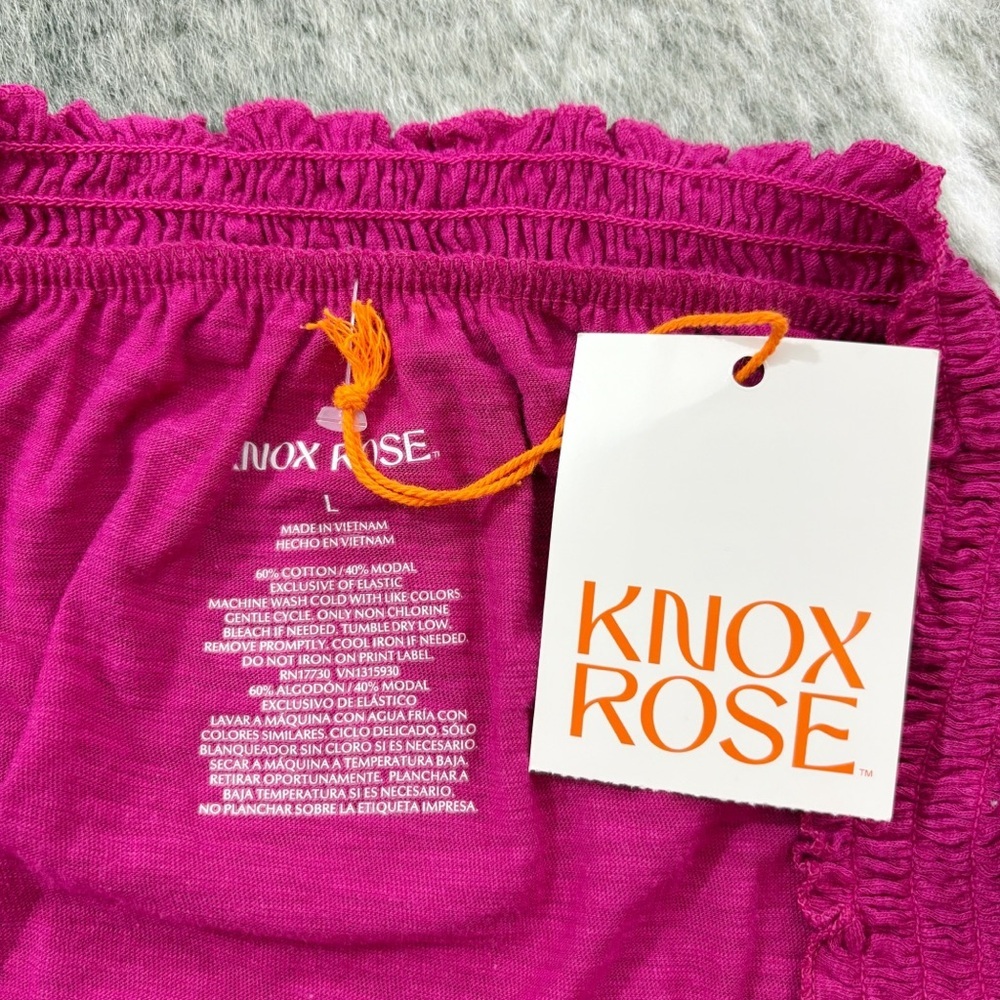 NWT Knox Rose Smocked Neck Top Large - Picture 5 of 9